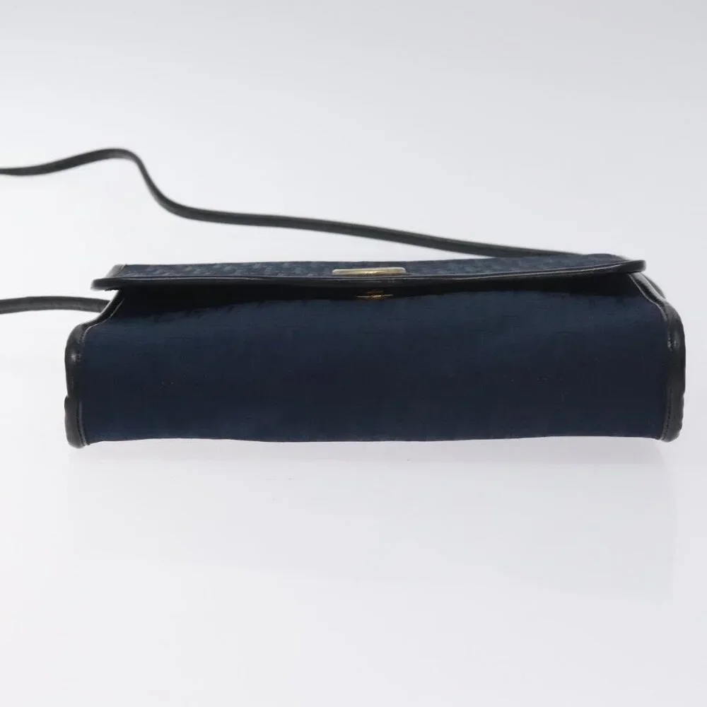 Authentic Christian Dior Trotter Canvas Shoulder Bag Navy - Picture 12 of 16